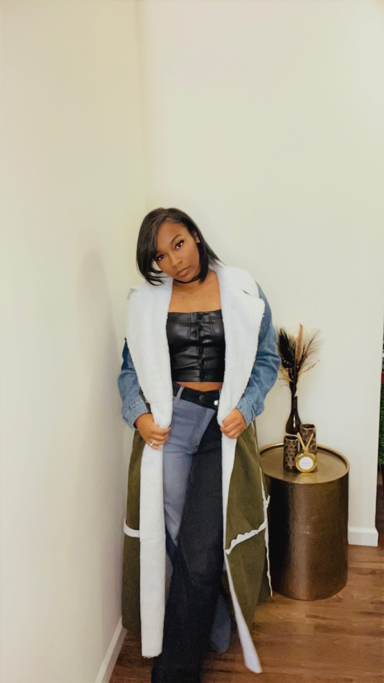 Olive Branch Denim Trench