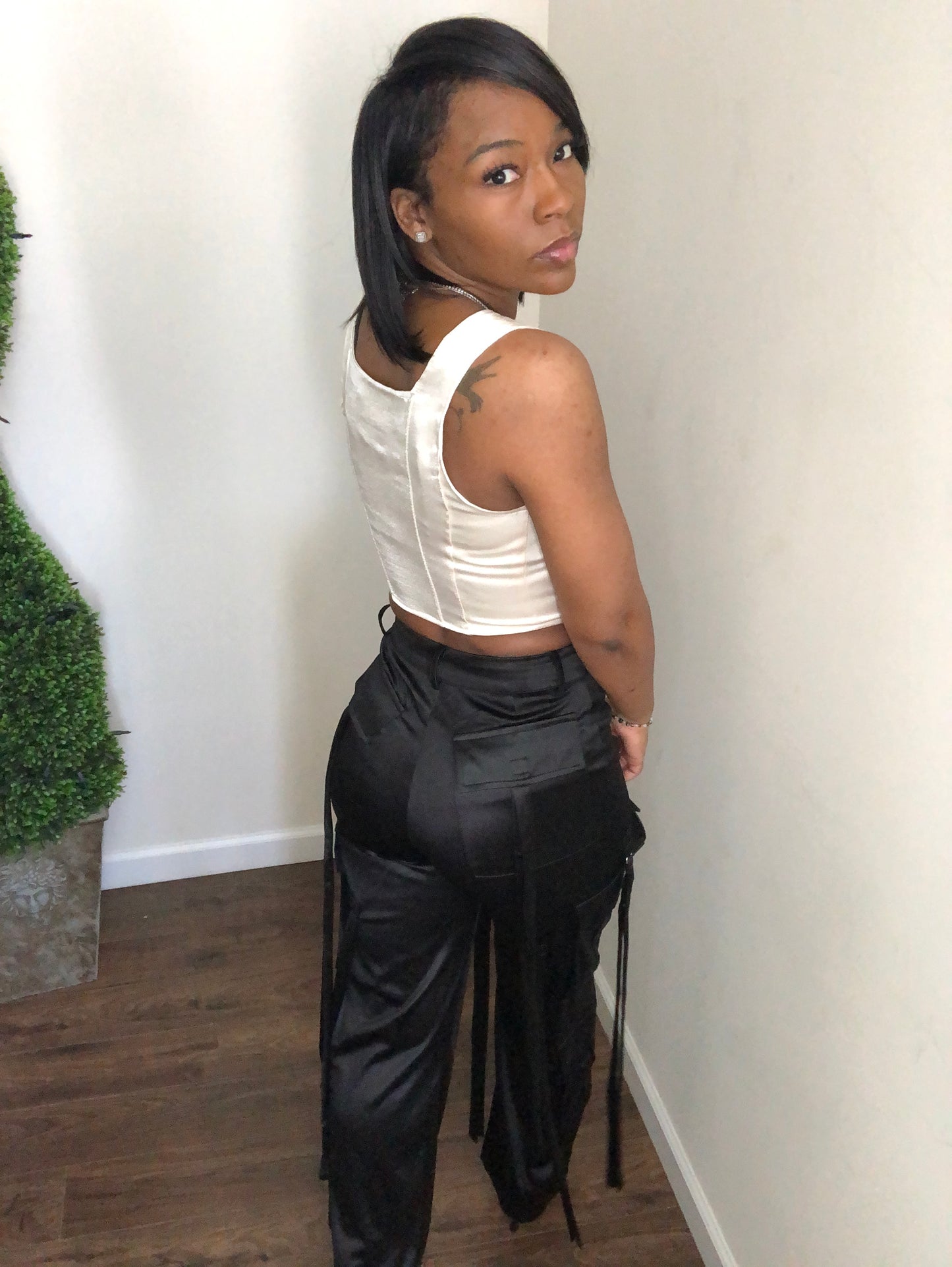 Black Satin Cargo