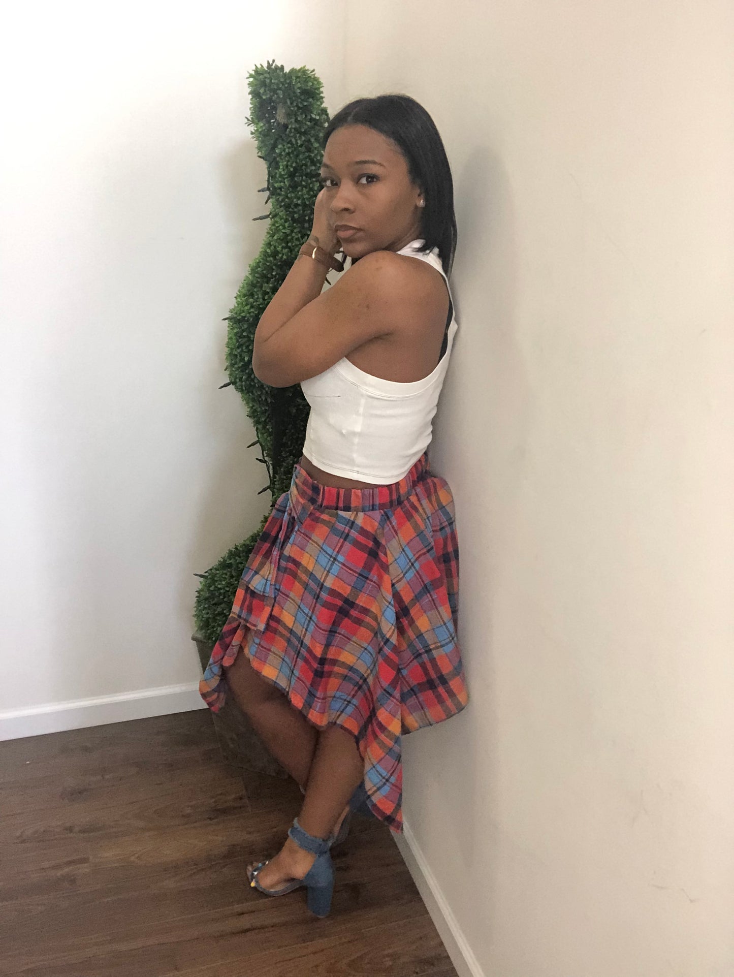 Plaid Shirt Skirt