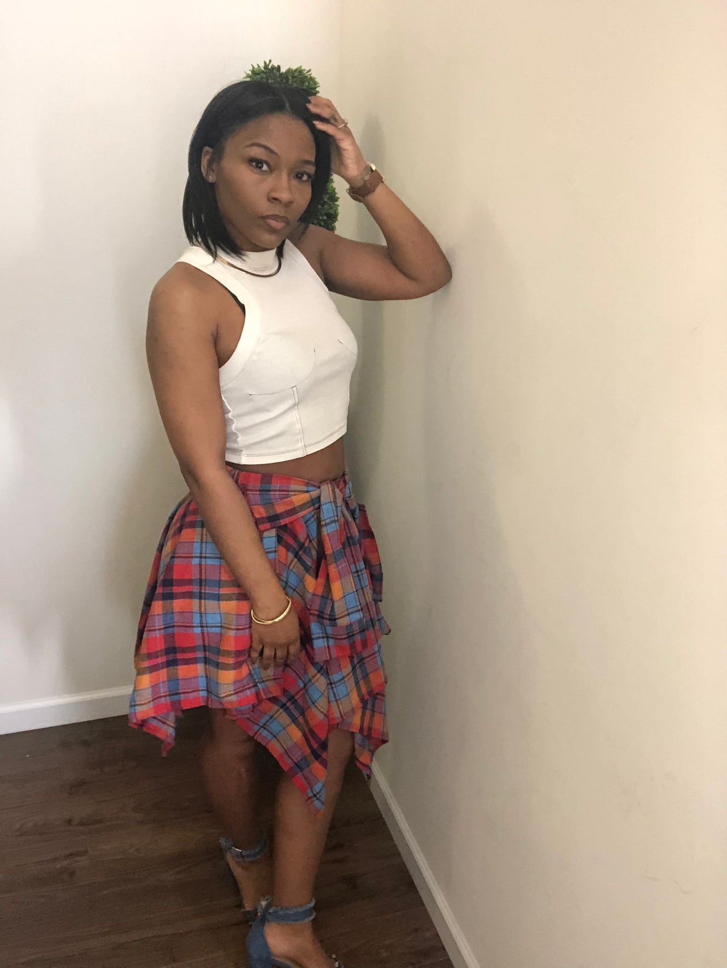 Plaid Shirt Skirt