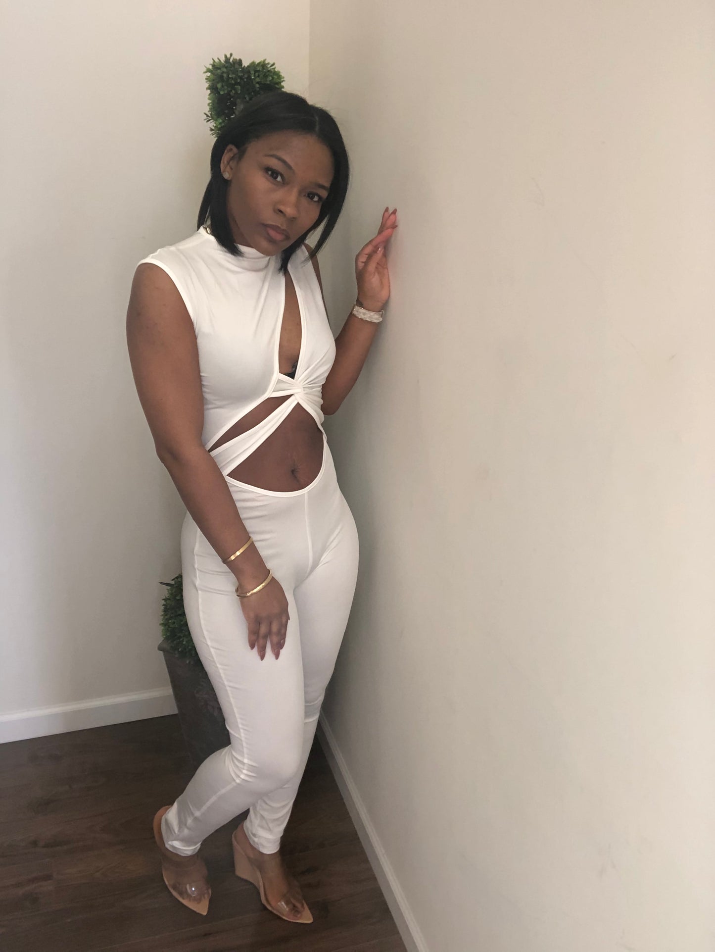 White Open Jumpsuit
