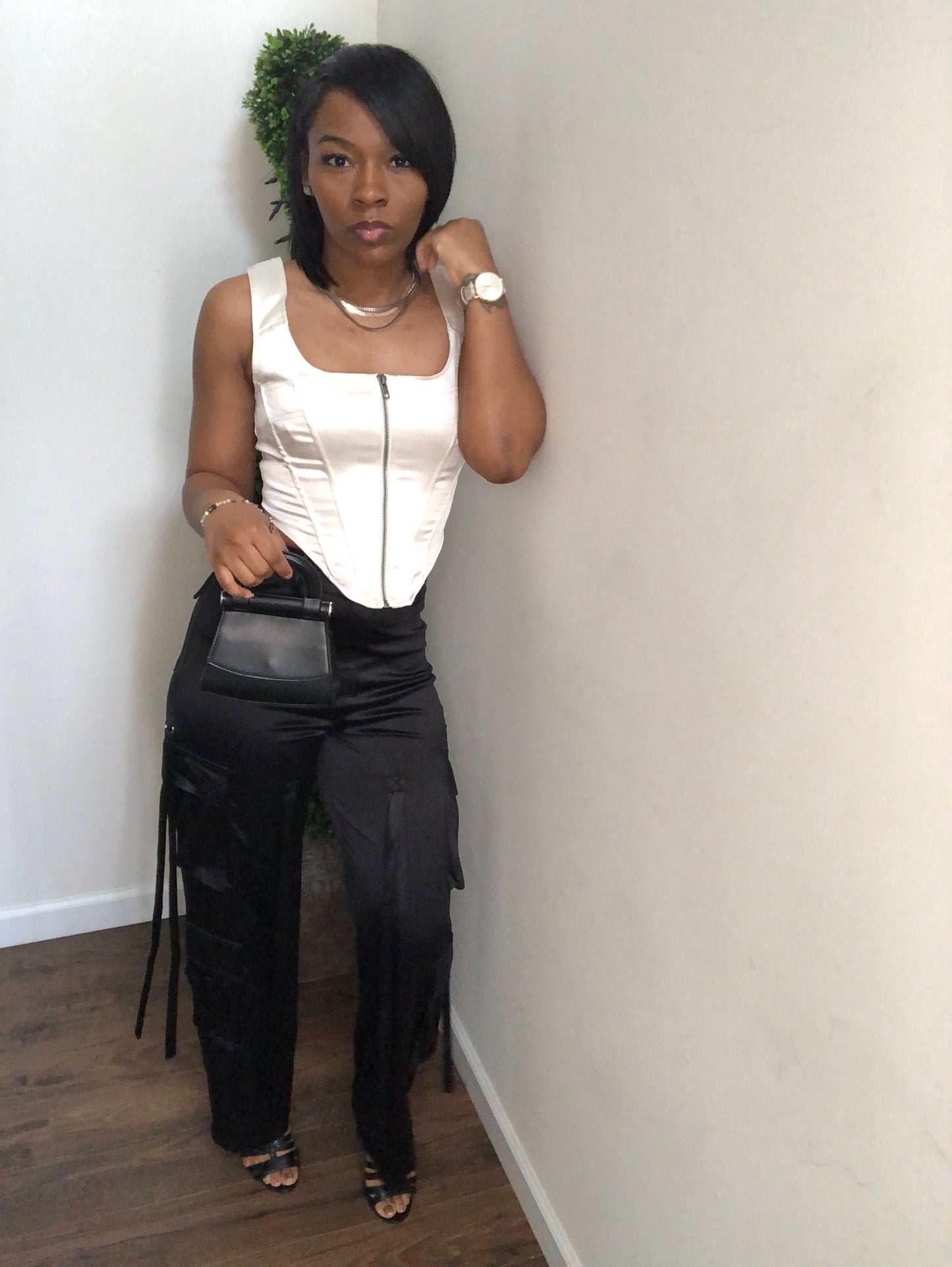 Black Satin Cargo