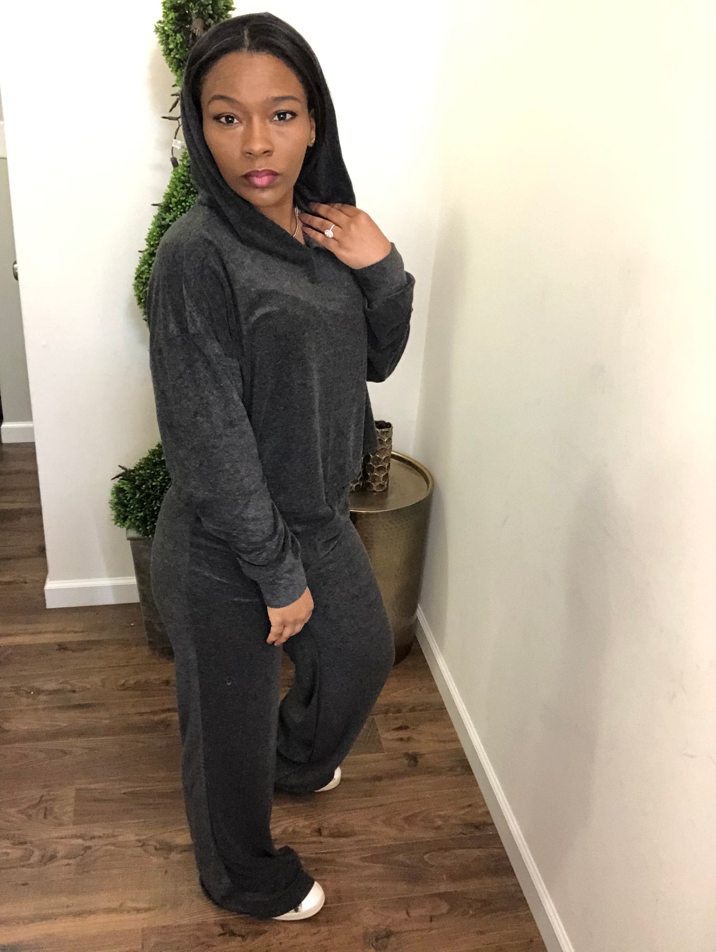 Black Hooded Set