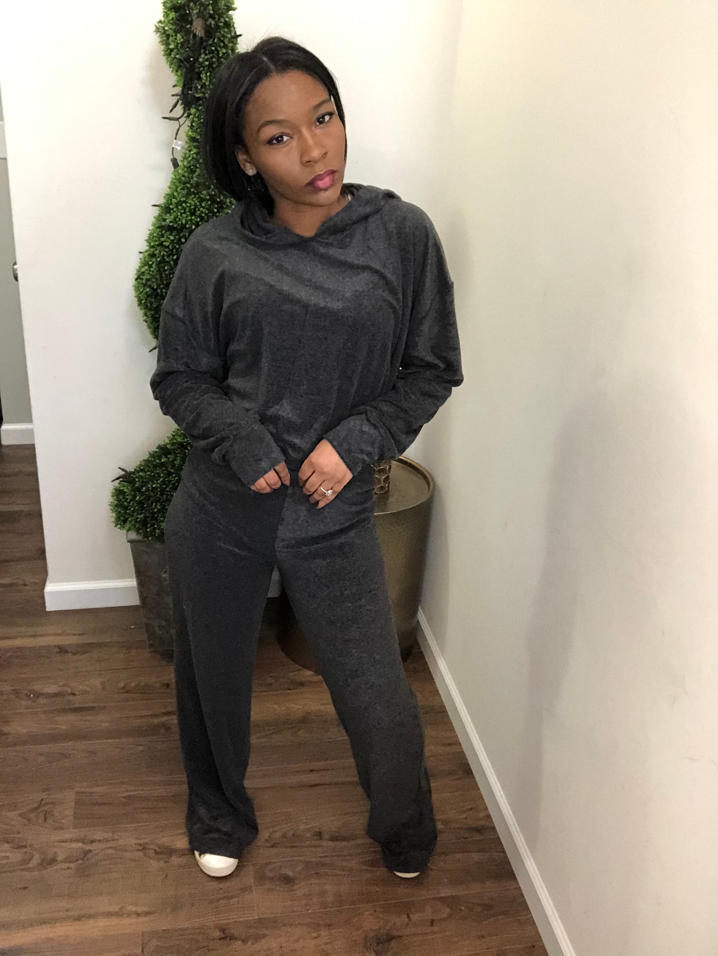 Black Hooded Set
